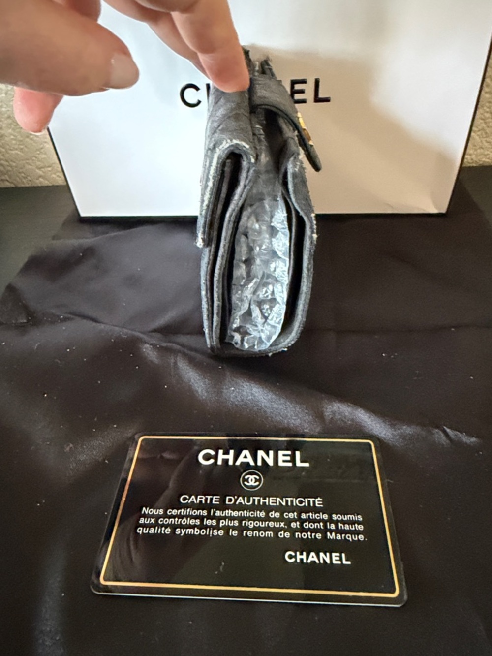 Chanel Black Lambskin Bifold Compact Snap Wallet - Picture 6 of 16